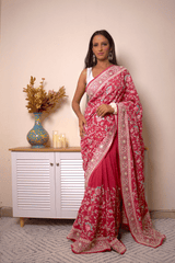 Elegant Lucknawi Chikankari Georgette Saree - IMG_0570