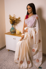 Elegant Lucknawi Chikankari Georgette Saree - IMG_0715