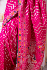 Vibrant Lucknawi Chikankari Georgette Saree - IMG_0850
