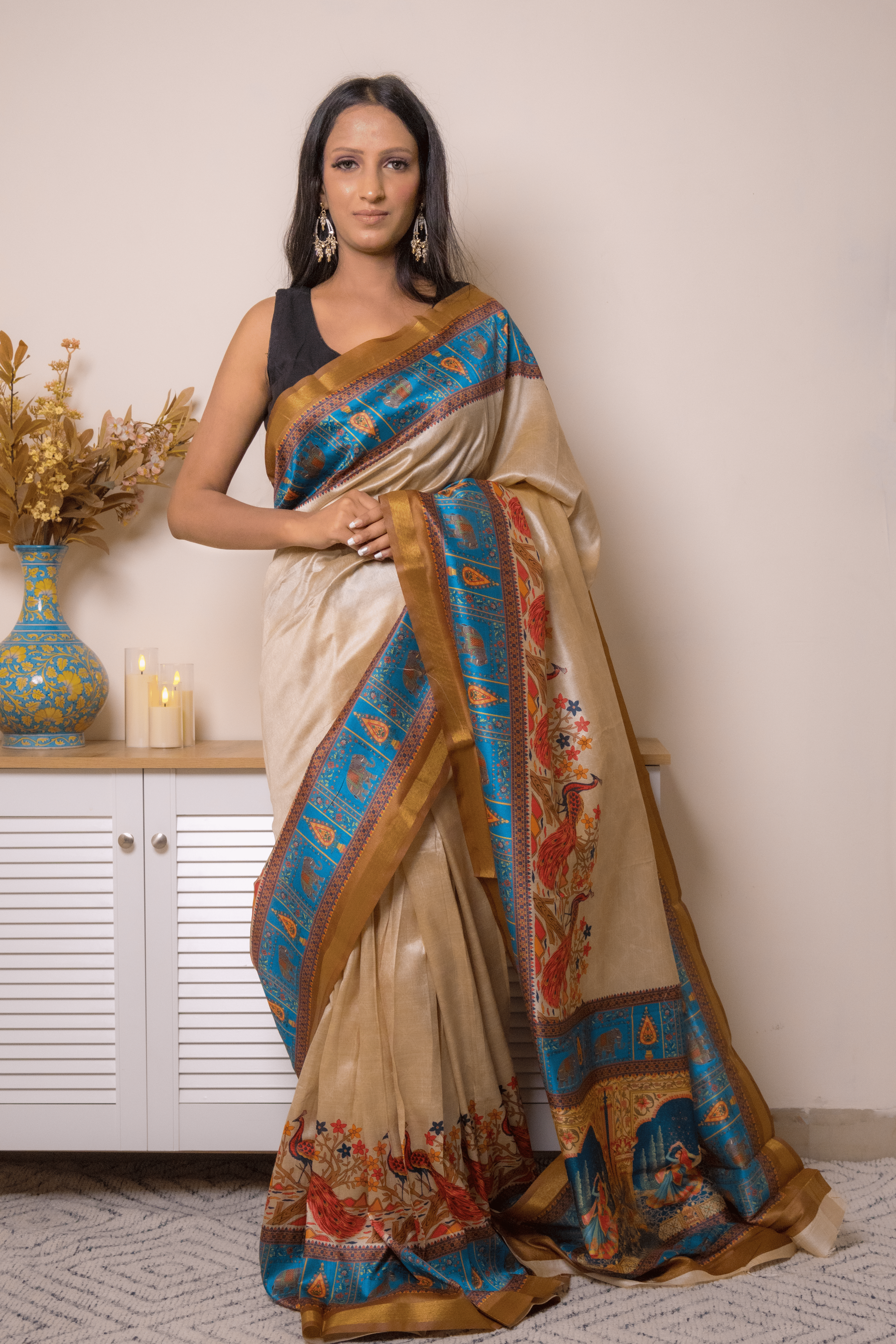 Elegant Lucknawi Chikankari Georgette Saree - IMG_0977
