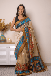 Elegant Lucknawi Chikankari Georgette Saree - IMG_0977