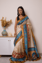 Elegant Lucknawi Chikankari Georgette Saree - IMG_0978