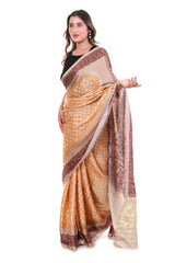 Pichwai x Bandhani Saree