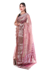 Shimmer Rose Chanderi