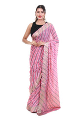 Pink Leheriya Chiffon