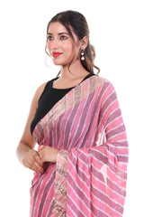 Pink Leheriya Chiffon