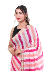 Shibori Leheriya Chiffon