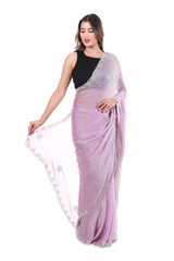 Lilac Tissue Silk Saree