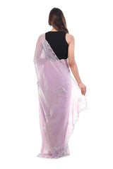Lilac Tissue Silk Saree