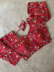 Embroidered Red Blouse for Sarees - IMG_7803