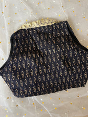 Elegant Black and Gold Blouse for Sarees - IMG_7823
