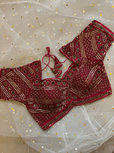 Embellished Maroon Blouse for Sarees