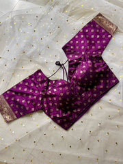 Elegant Purple Blouse with Gold Accents - IMG_7980