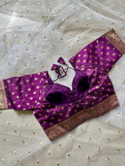 Elegant Purple Blouse with Gold Accents - IMG_7981