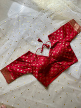 Elegant Red Brocade Blouse for Sarees - IMG_7982