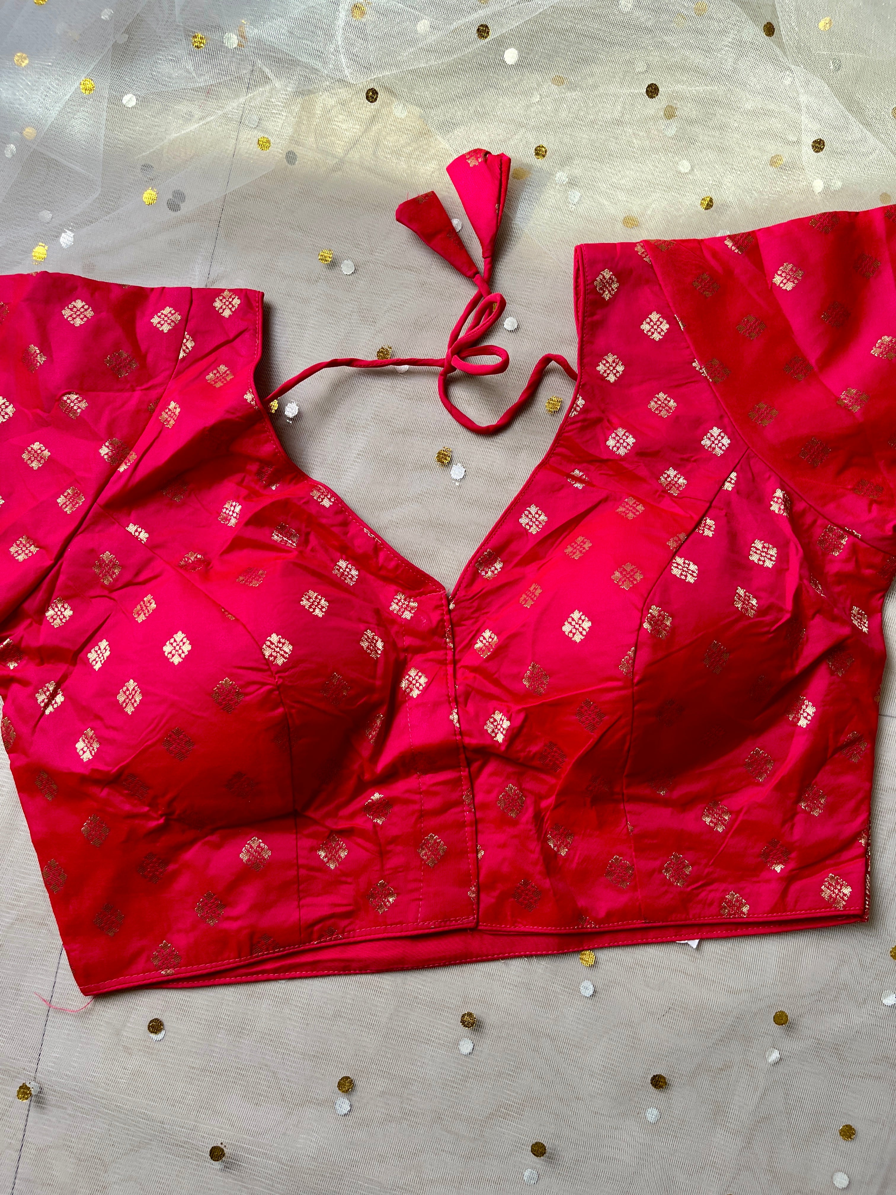 Elegant Pink Blouse with Gold Accents - IMG_7994