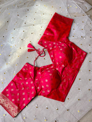 Elegant Pink Blouse with Gold Accents - IMG_7995