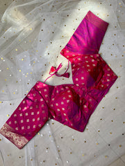 Elegant Magenta Blouse for Sarees - IMG_7998