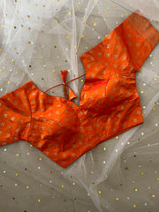 Elegant Orange Blouse for Sarees - IMG_8011