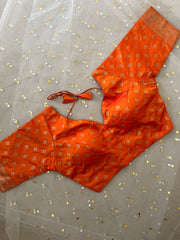 Elegant Orange Blouse for Sarees - IMG_8015