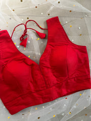 Elegant Red Blouse for Sarees - IMG_8074