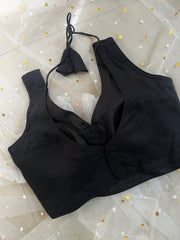 Elegant Black Blouse for Sarees - IMG_8080