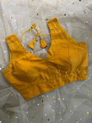 Chic Mustard Blouse for Sarees - IMG_8081