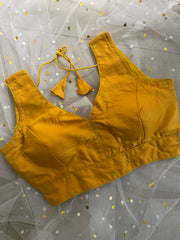 Chic Mustard Blouse for Sarees - IMG_8082