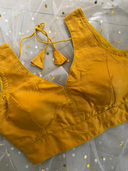 Chic Mustard Blouse for Sarees - IMG_8083