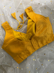 Chic Mustard Blouse for Sarees - IMG_8084