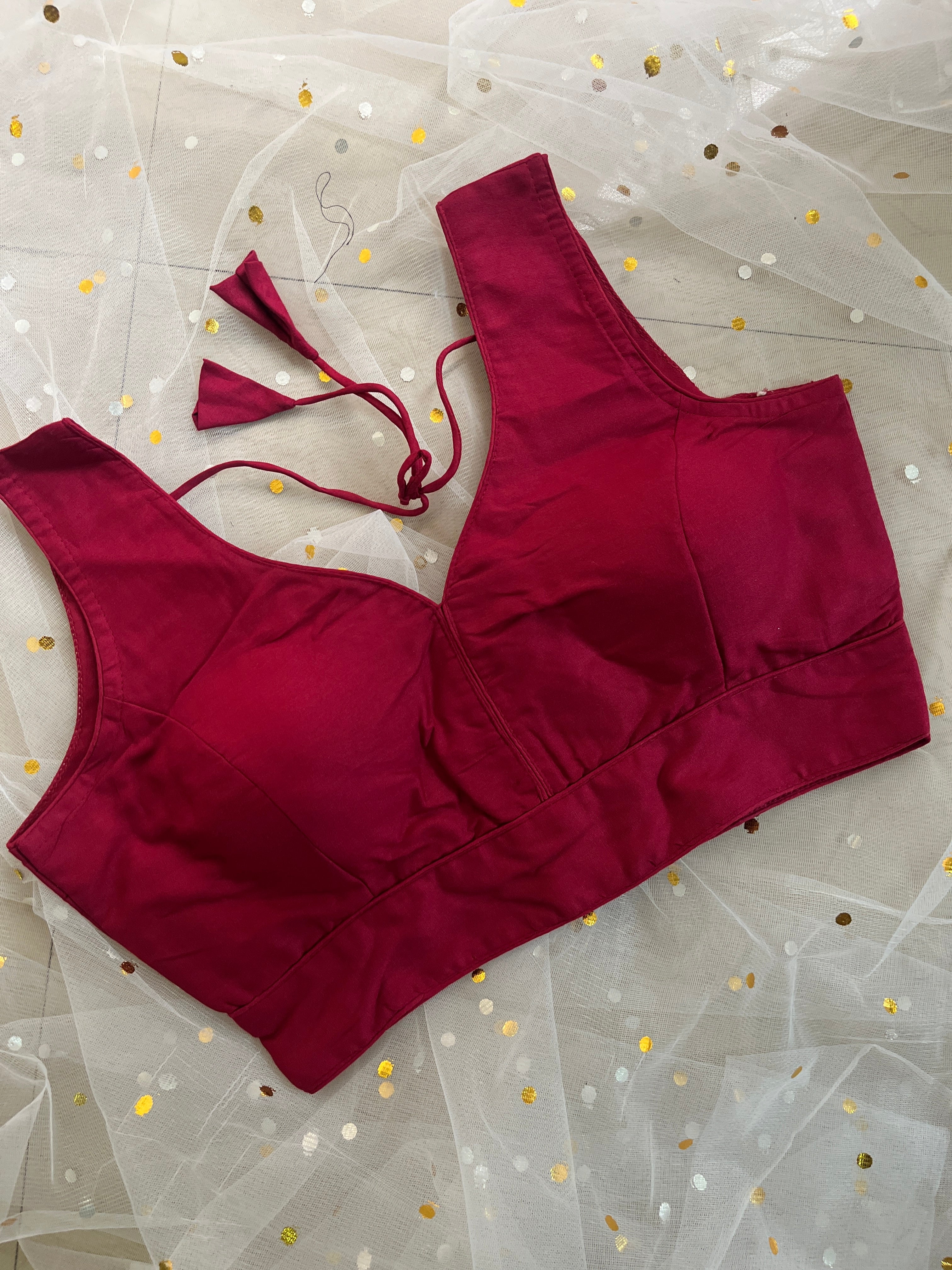 Elegant Maroon Blouse for Sarees - IMG_8086