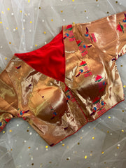 Elegant Golden Blouse for Sarees - IMG_8091