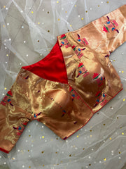 Elegant Golden Blouse for Sarees - IMG_8092