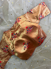 Elegant Golden Blouse for Sarees - IMG_8094