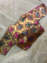 Elegant Gold and Purple Blouse for Sarees - IMG_8110