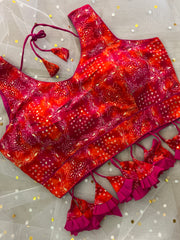 Vibrant Ruffled Blouse for Sarees - IMG_8117