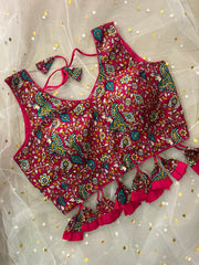 Vibrant Floral Print Blouse with Ruffled Hem - IMG_8150