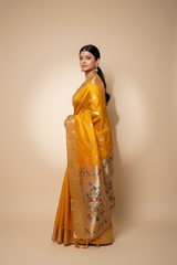 Saffron Paithani Silk Saree with Multicolor Zari Pallu - PXL_20251009_184120549.RAW-01.COVER_edited