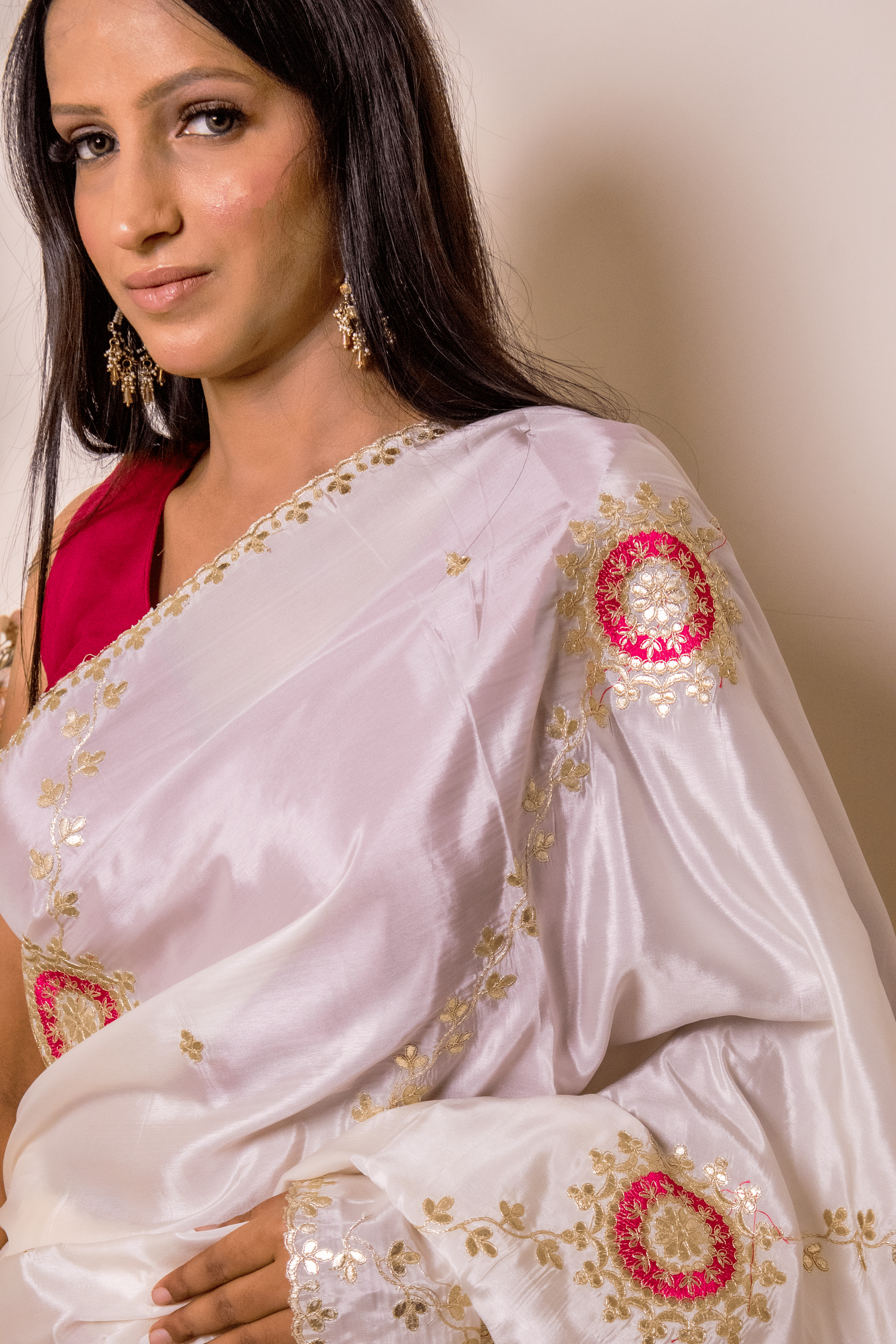 Elegant Lucknawi Chikankari Georgette Saree - IMG_0743
