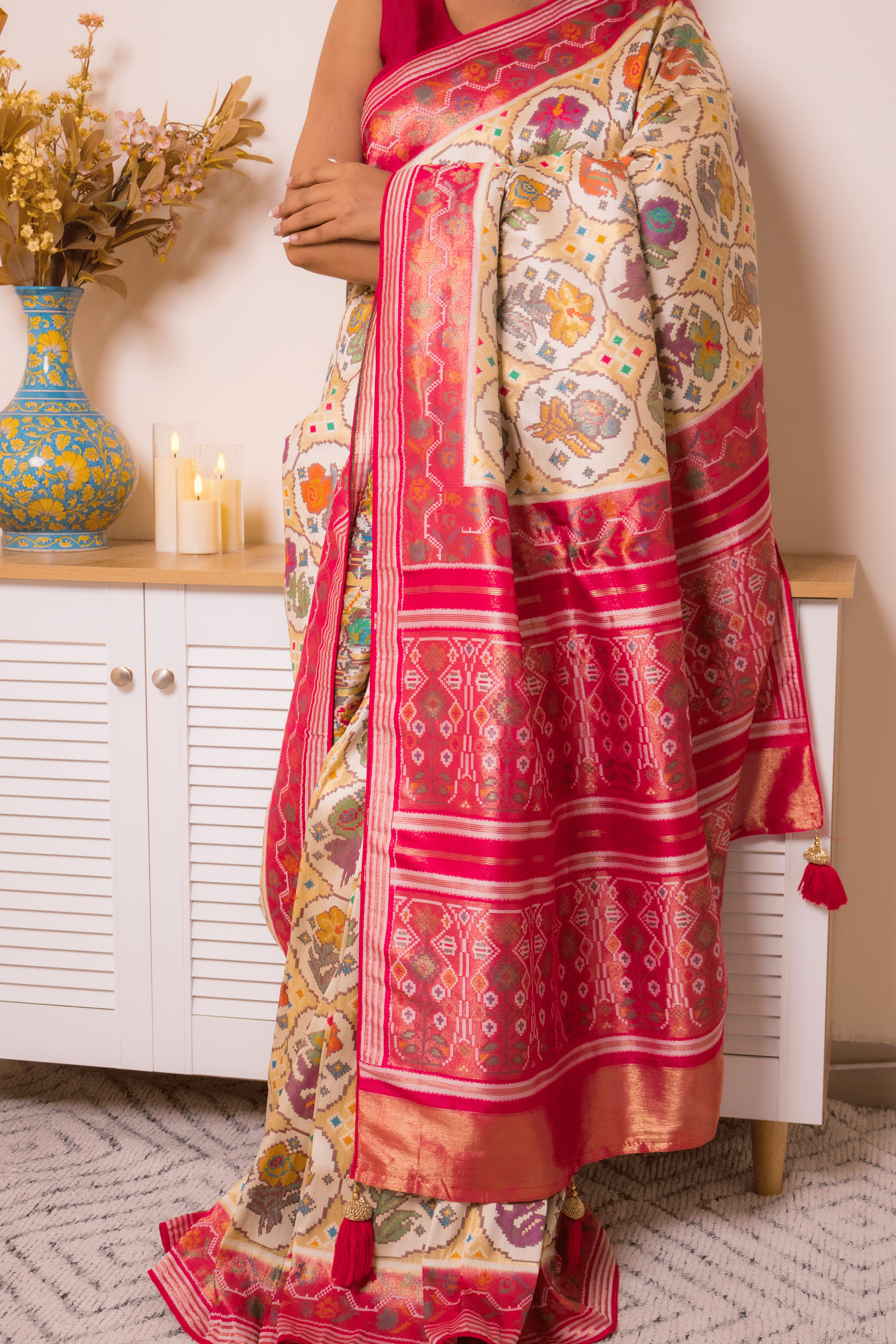 Elegant Lucknawi Chikankari Georgette Saree - IMG_0825