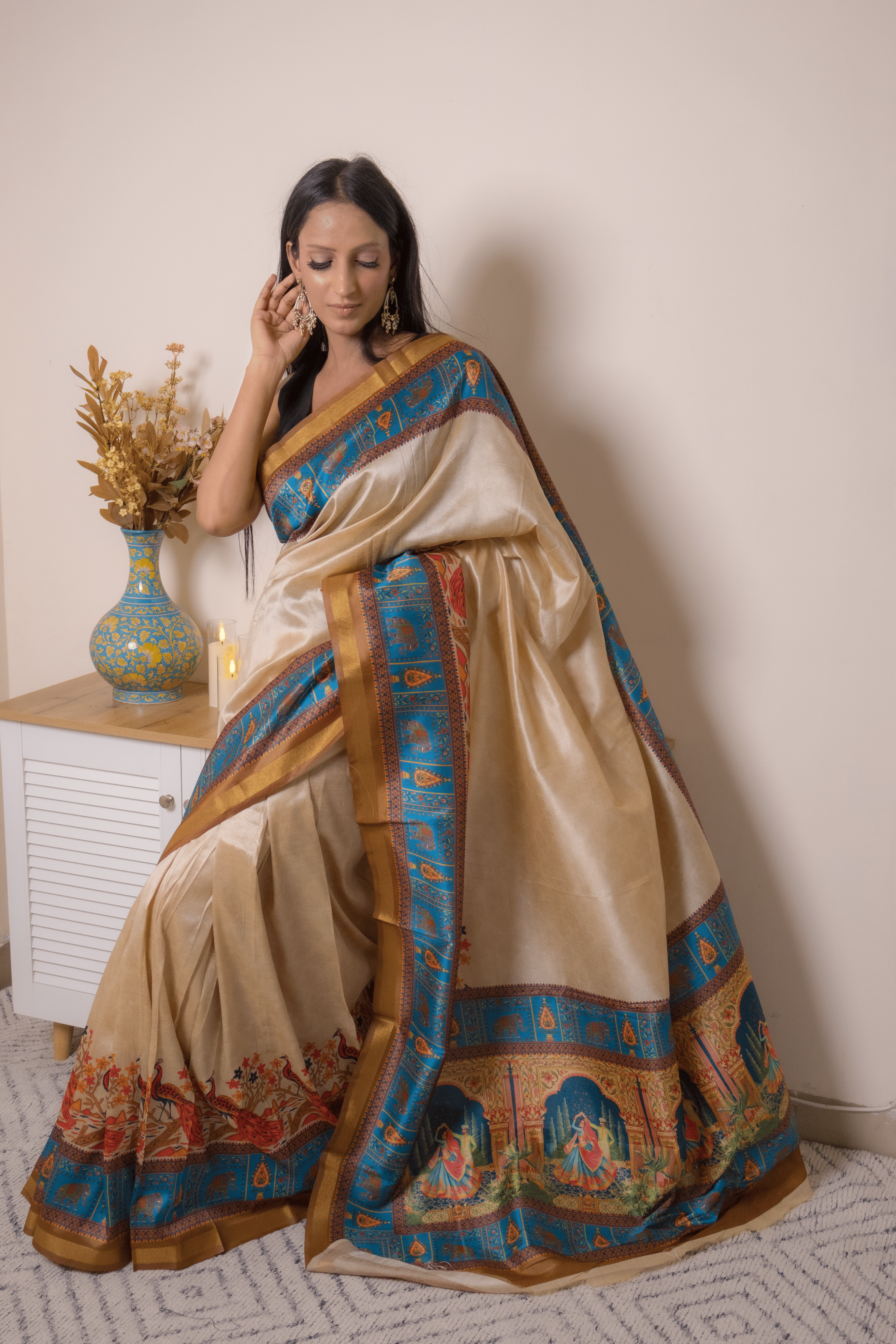 Elegant Lucknawi Chikankari Georgette Saree - IMG_0983