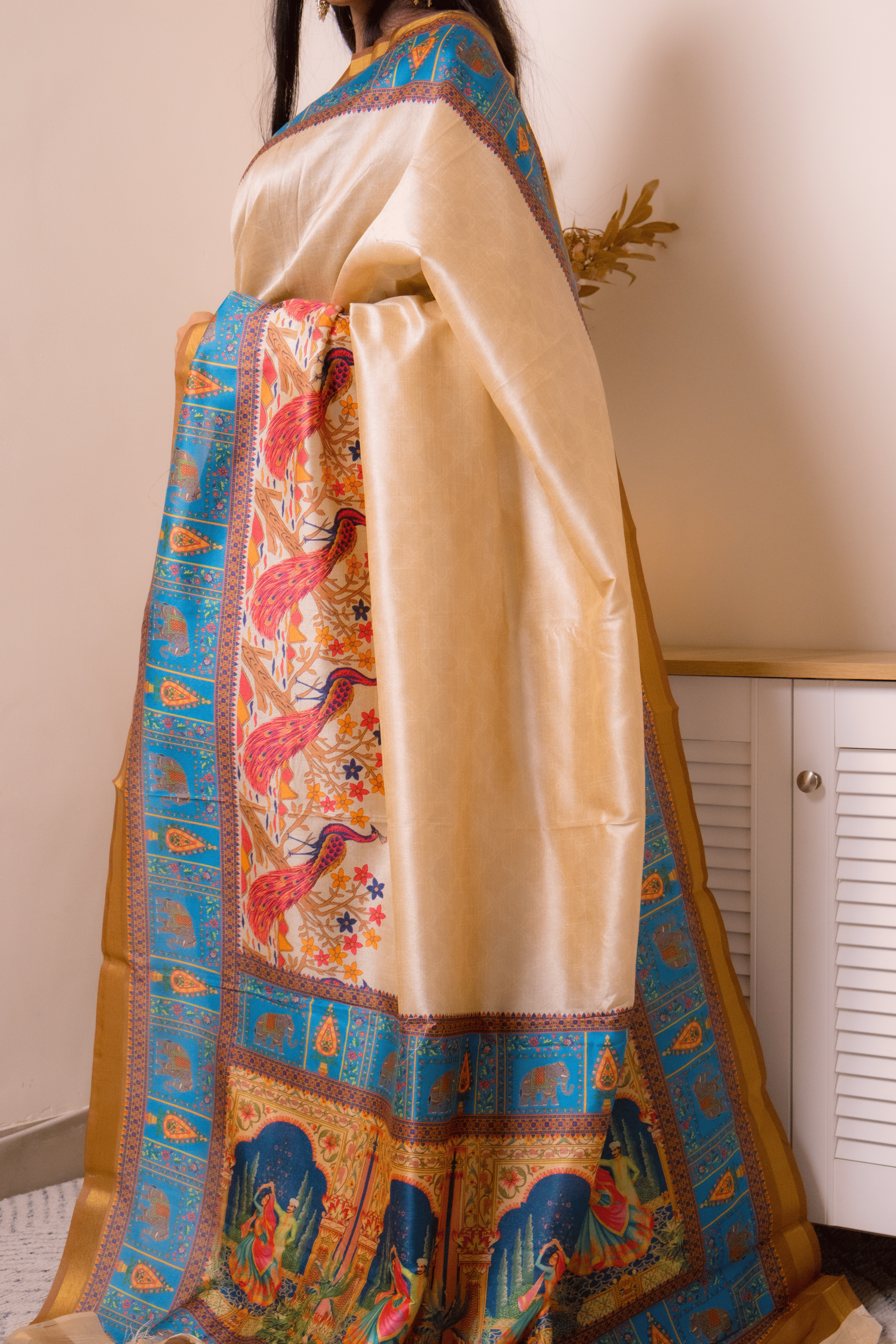 Elegant Lucknawi Chikankari Georgette Saree - IMG_0989