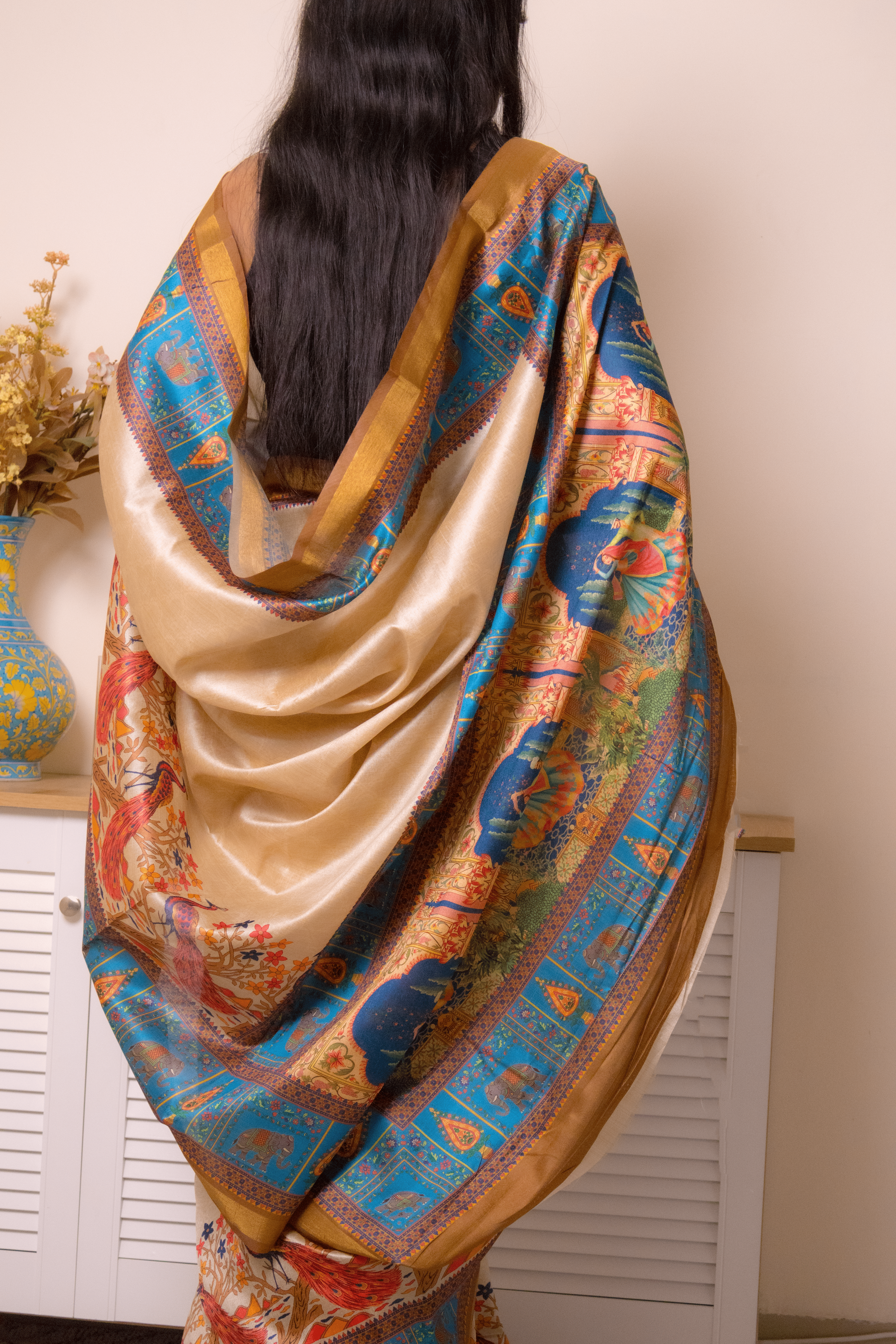 Elegant Lucknawi Chikankari Georgette Saree - IMG_0993