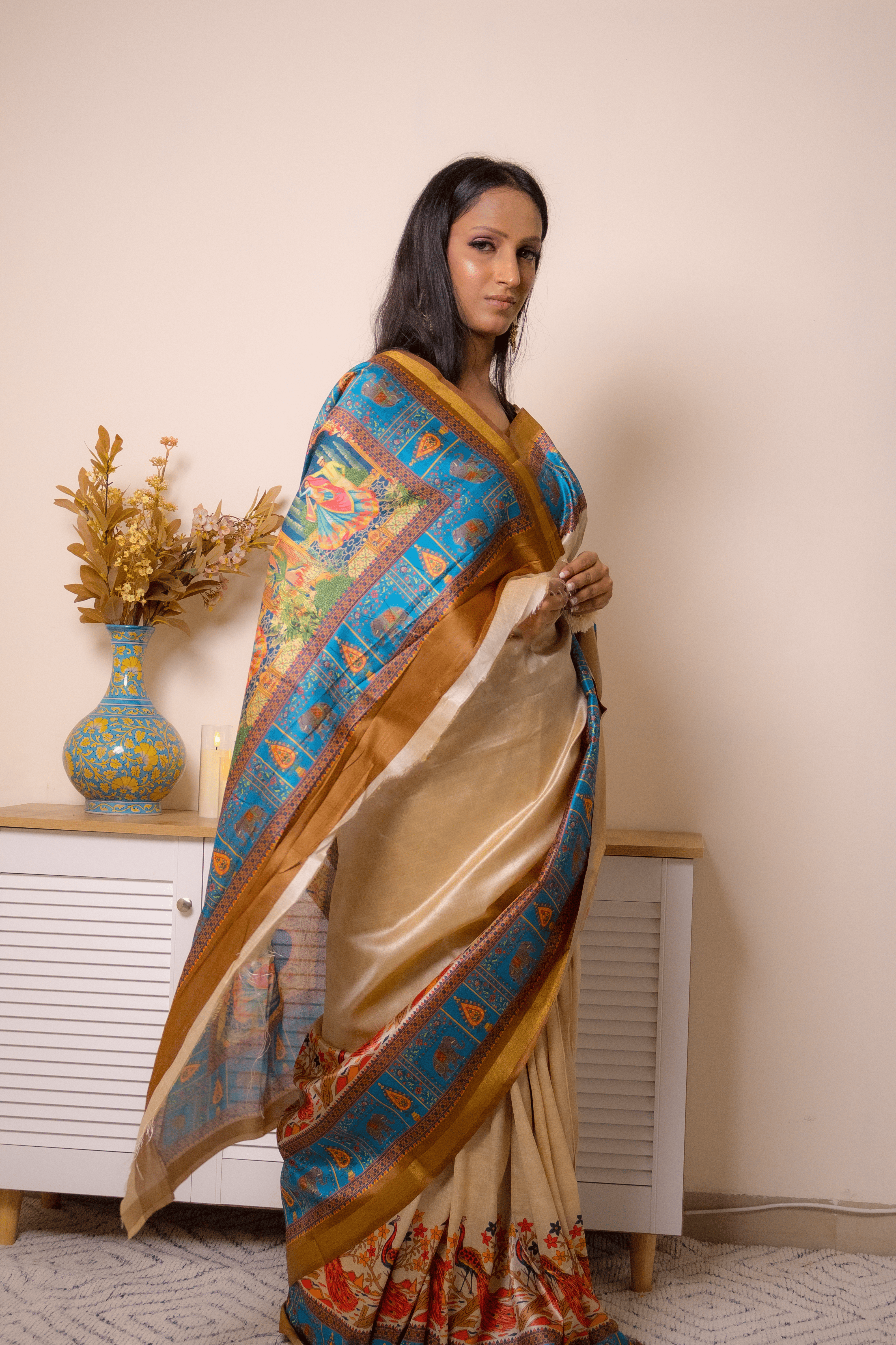 Elegant Lucknawi Chikankari Georgette Saree - IMG_0994
