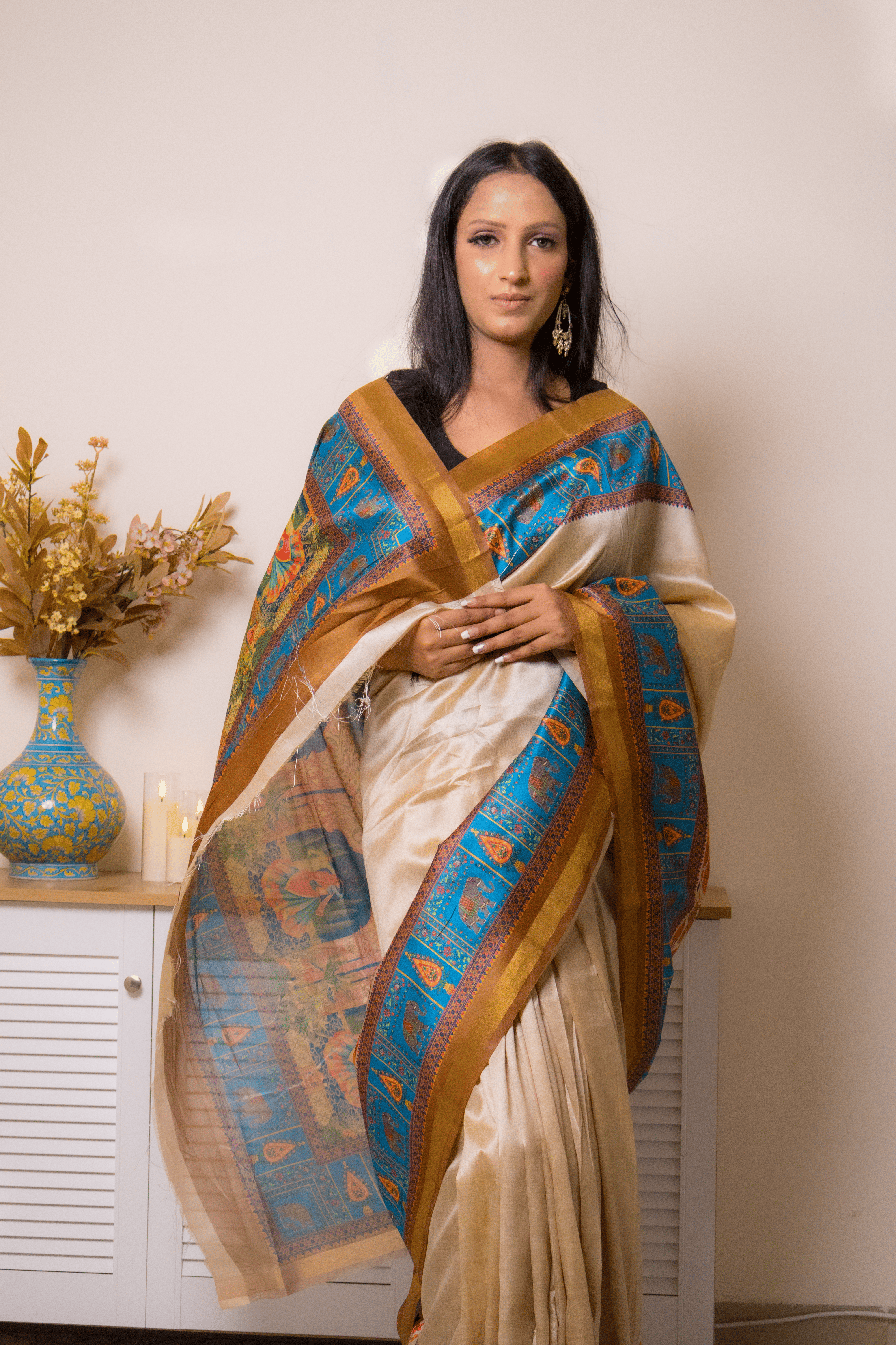 Elegant Lucknawi Chikankari Georgette Saree - IMG_0996