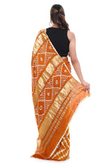 Sunshine Mustard Leheriya x Bandhani Saree
