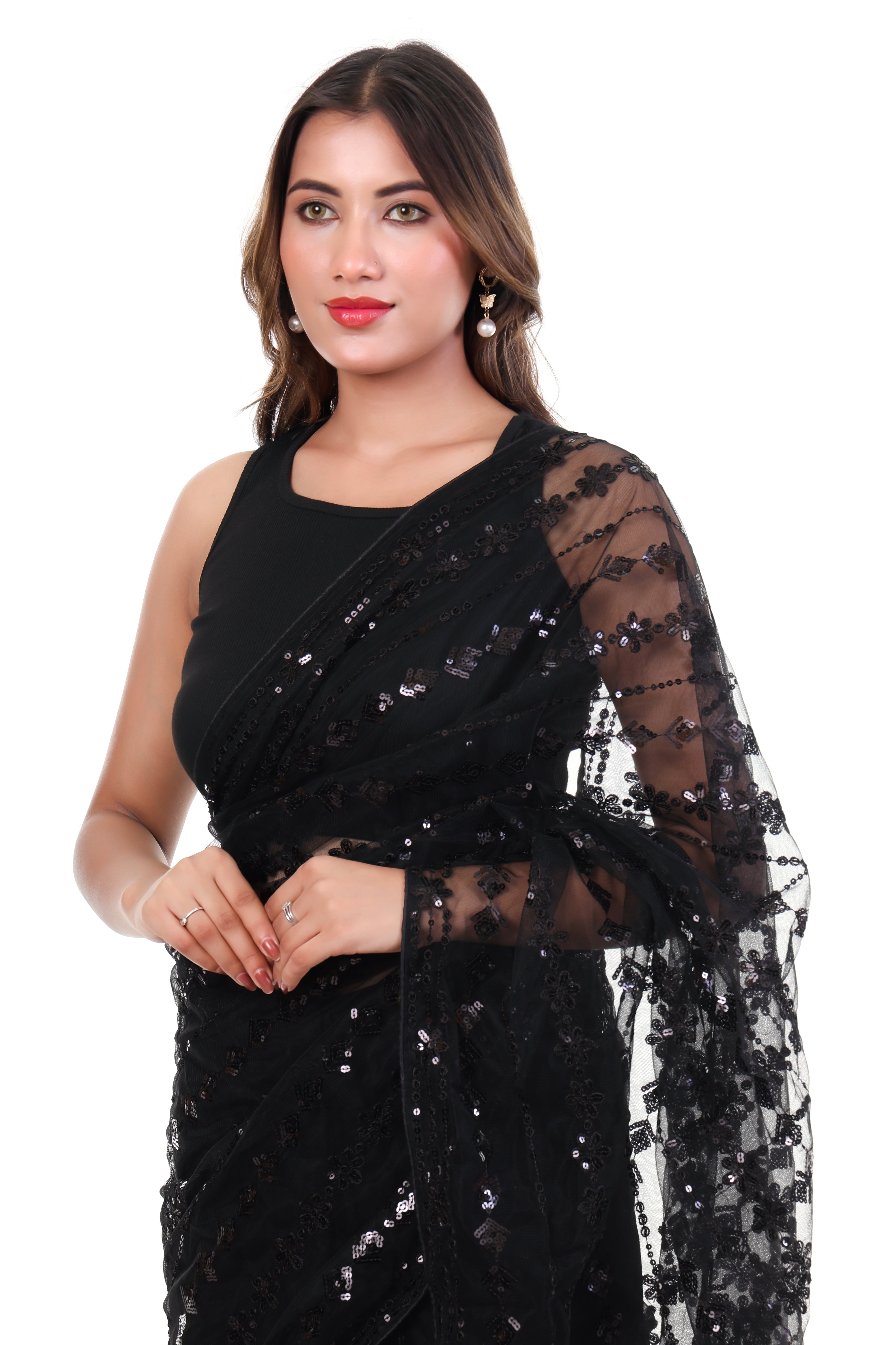 Midnight Sequin Net