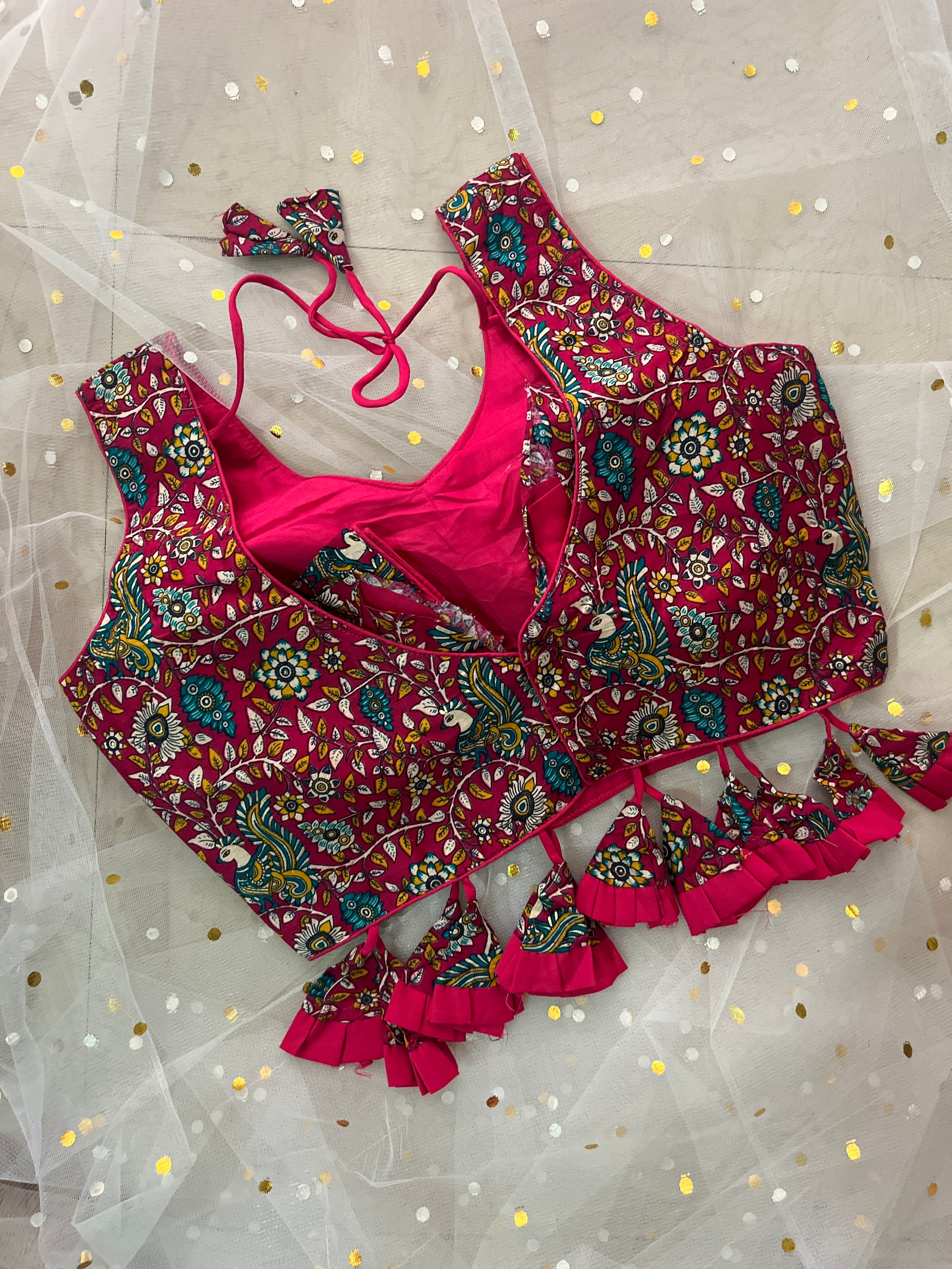 Vibrant Floral Print Blouse with Ruffled Hem - IMG_8152