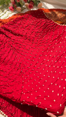 Ajrakh x Bandhani Saree
