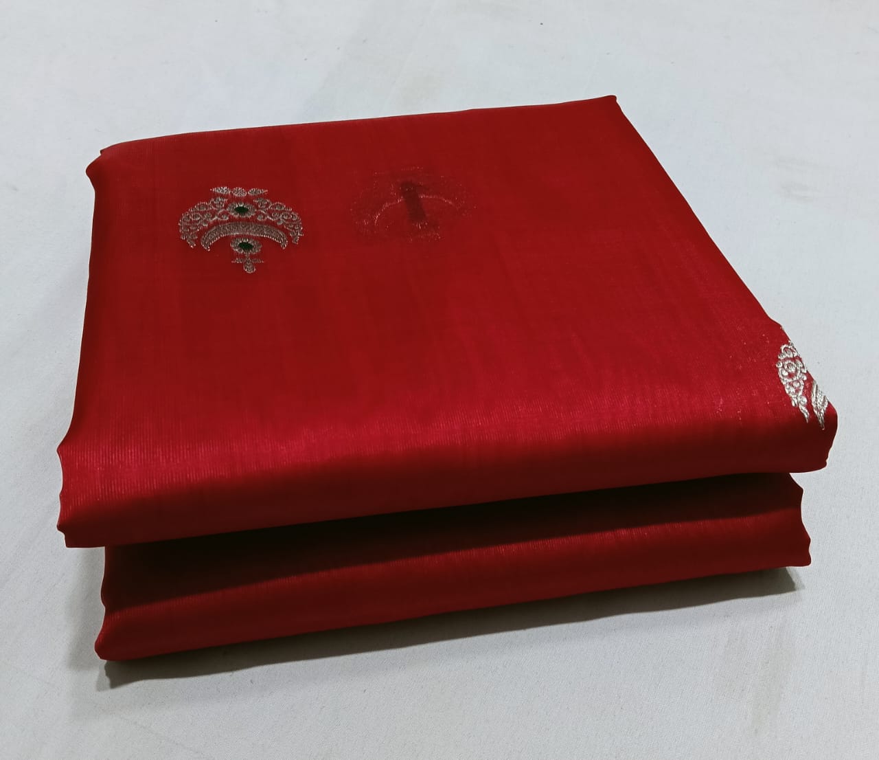 Maroon Meenakaari Chanderi